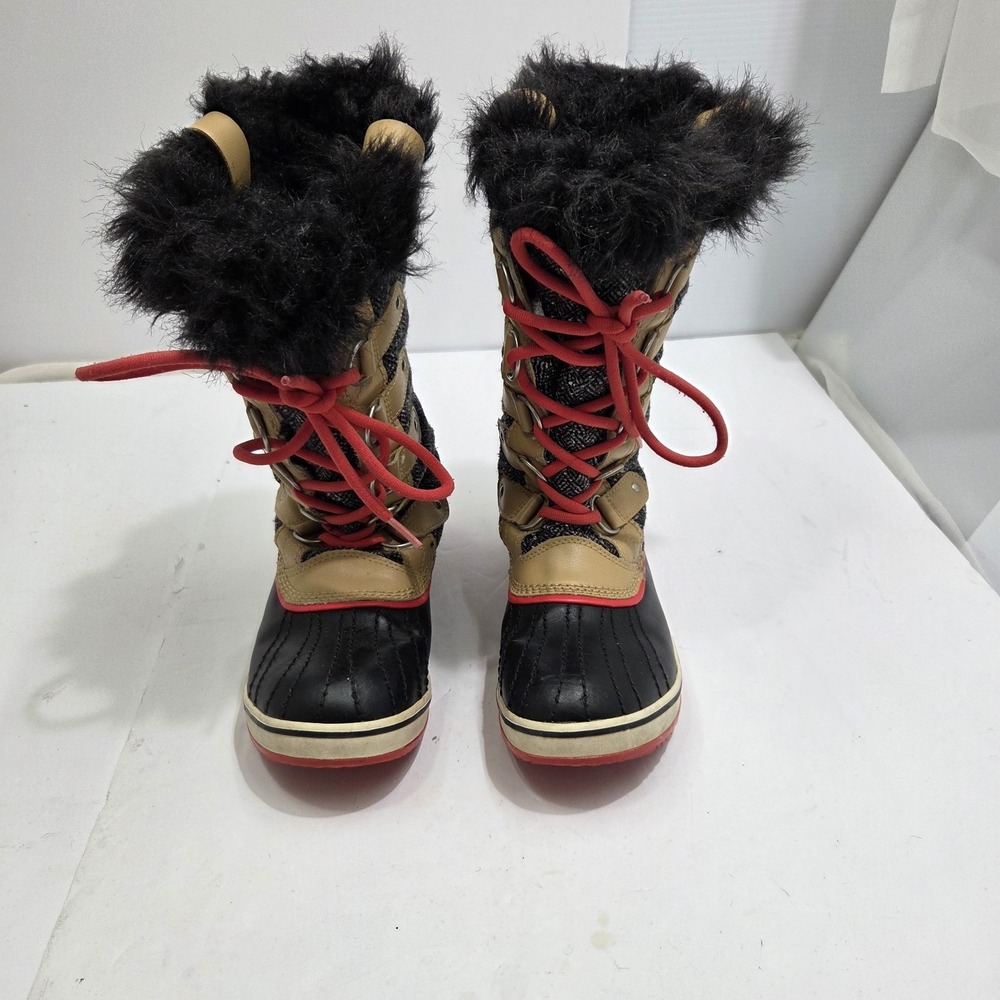 Sorel Tofino Herringbone Boots Waterproof Fur Top Size 7.5 Gorpcore Winter Snow